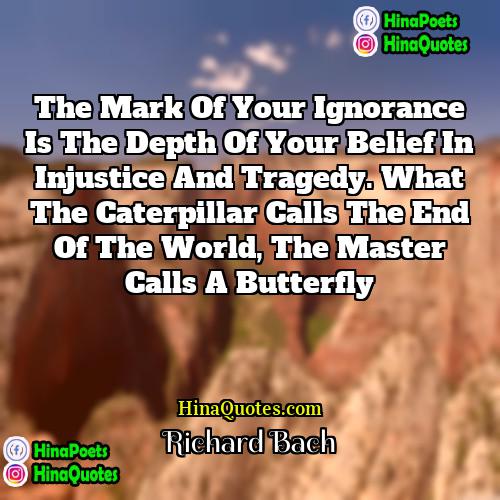 Richard Bach Quotes | The mark of your ignorance is the
