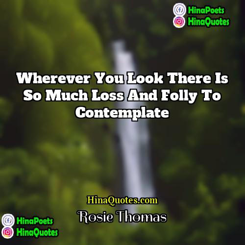 Rosie Thomas Quotes | Wherever you look there is so much