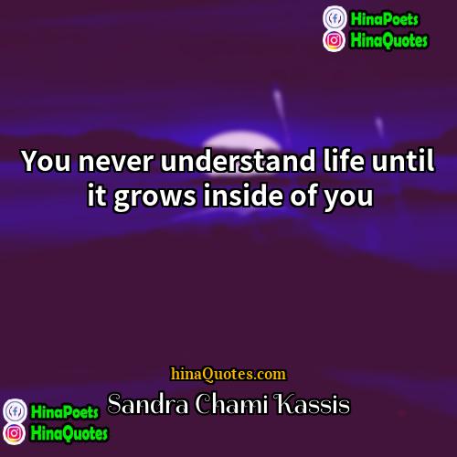 Sandra Chami Kassis Quotes | You never understand life until it grows