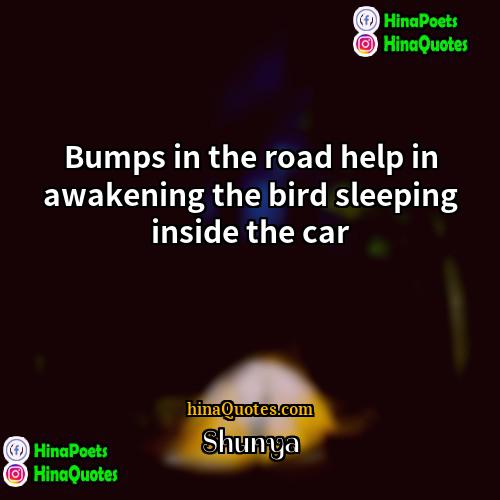Shunya Quotes | Bumps in the road help in awakening