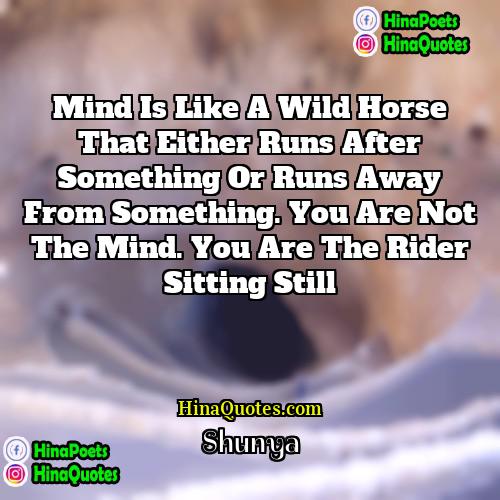Shunya Quotes | Mind is like a wild horse that