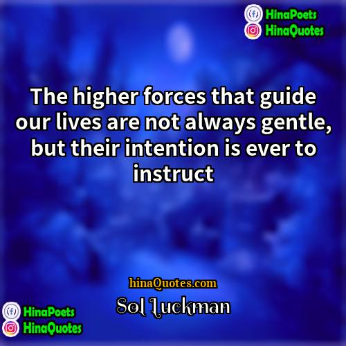Sol Luckman Quotes | The higher forces that guide our lives