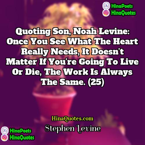 Stephen Levine Quotes | Quoting son, Noah Levine: Once you see