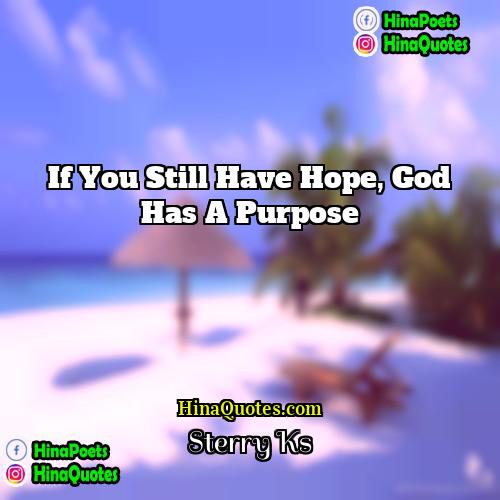 Sterry Ks Quotes | If you still have hope, God has