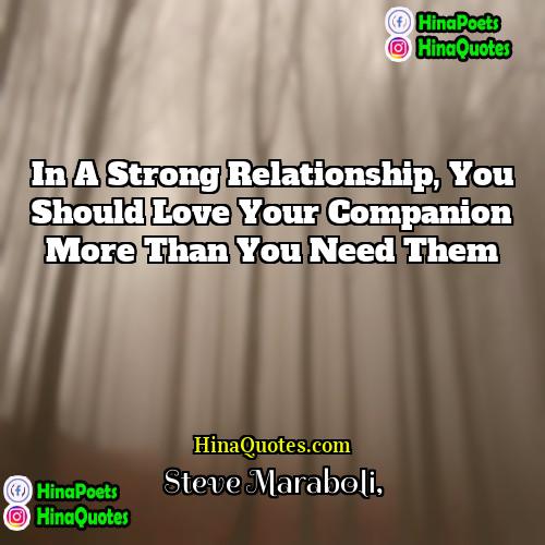 Steve Maraboli Quotes | In a strong relationship, you should love