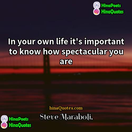 Steve Maraboli Quotes | In your own life it's important to