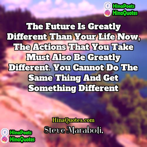 Steve Maraboli Quotes | The future is greatly different than your