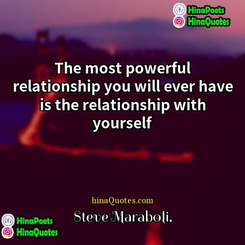Steve Maraboli Quotes | The most powerful relationship you will ever