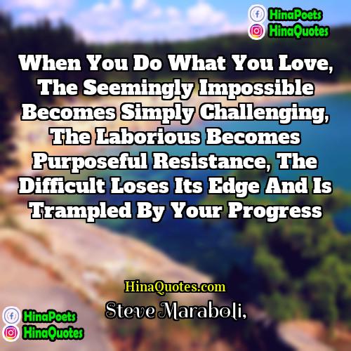 Steve Maraboli Quotes | When you do what you love, the