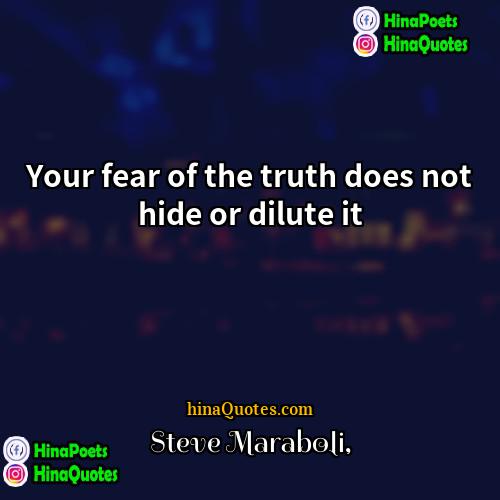 Steve Maraboli Quotes | Your fear of the truth does not
