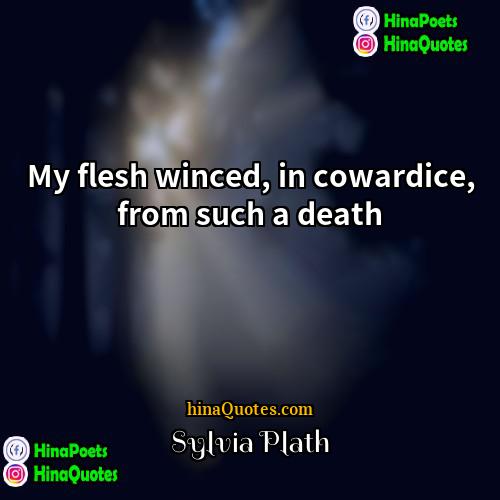 Sylvia Plath Quotes | My flesh winced, in cowardice, from such