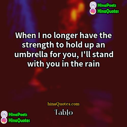 Tablo Quotes | When I no longer have the strength