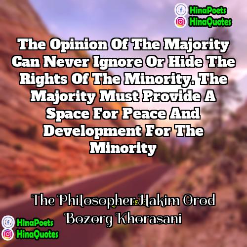 The Philosopher Hakim Orod Bozorg Khorasani Quotes | The opinion of the majority can never