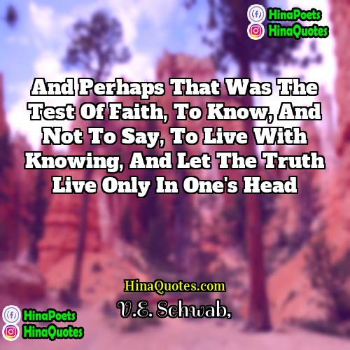 VE Schwab Quotes | And perhaps that was the test of
