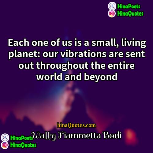 Wally Fiammetta Bodi Quotes | Each one of us is a small,