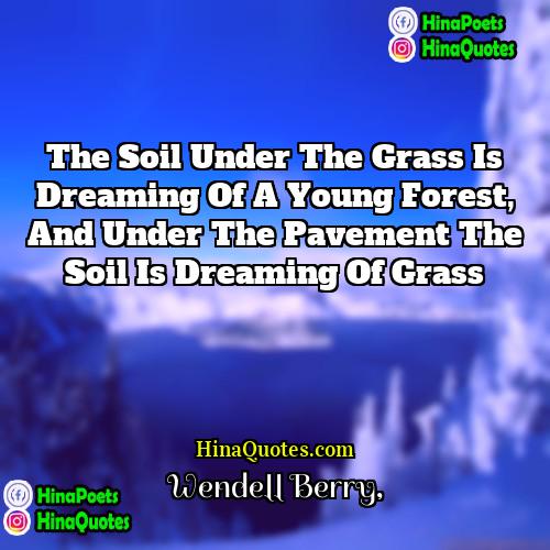 Wendell Berry Quotes | The soil under the grass is dreaming